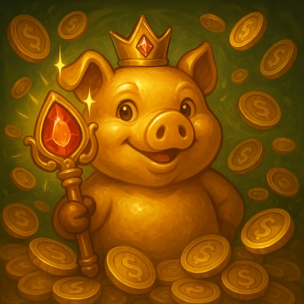 Piggy Prizes Wand of Riches slot game cover art